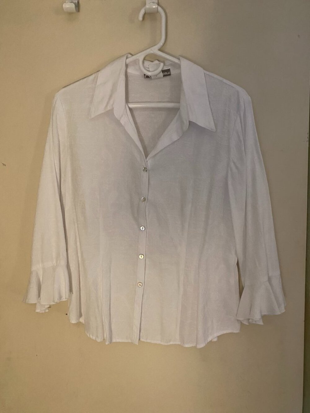 White Paisley Blouse Dressbarn Feminine